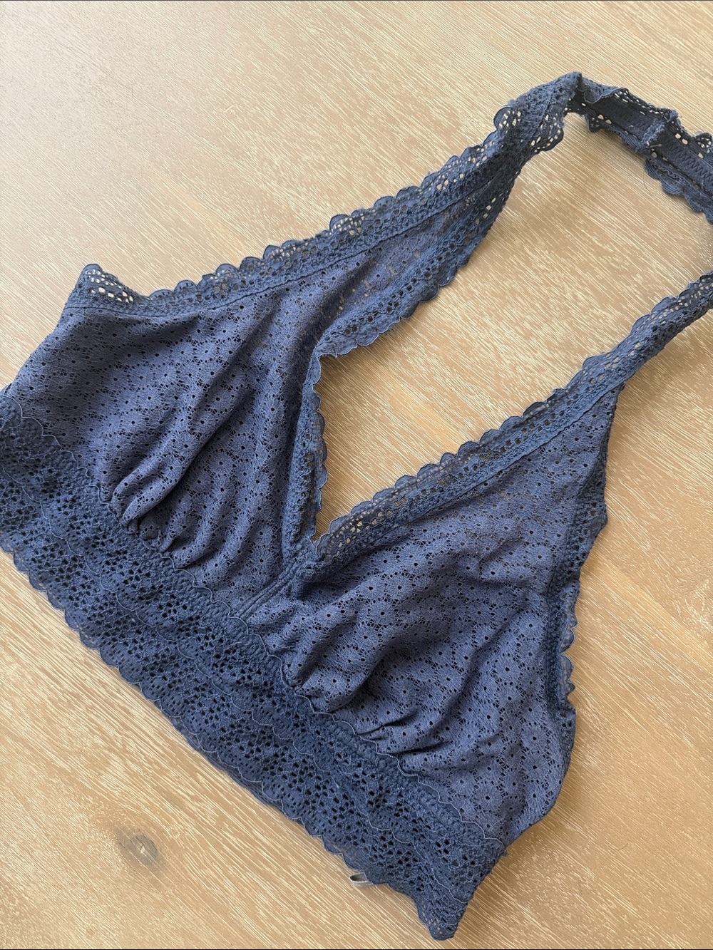 aerie Mixed Lace Halter Bralette | L